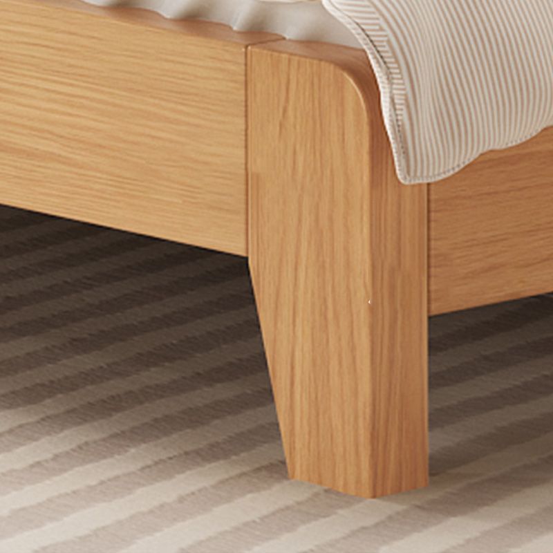 Rectangular Standard Bed Solid Color Panel Bed with Headboard