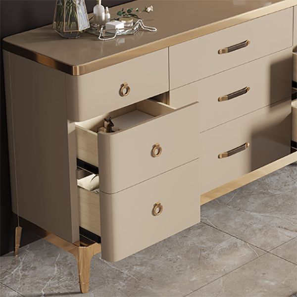 Glam Storage Chest Dresser Wooden Storage Chest with Drawers