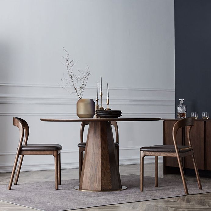 Modern Style Chair Dining Armless Chairs with Wooden Legs for Kitchen