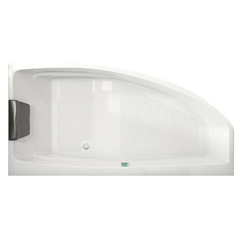 White Corner Bath Freestanding Acrylic Soaking Modern Bathtub