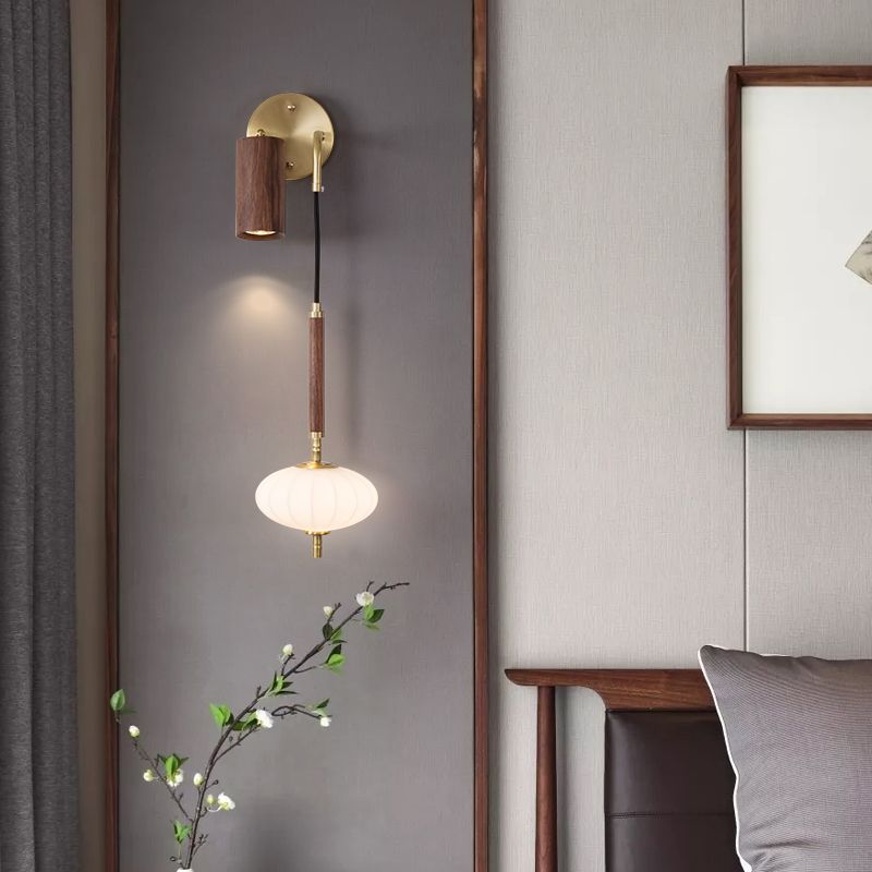 Modernism Wooden Wall Mounted Sconce Brown Wall Light for Foyer