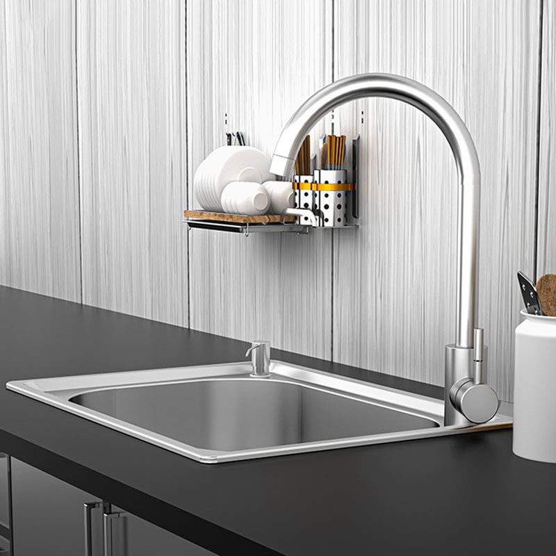 Drop-In Kitchen Sink Soundproof Design Stainless Steel Kitchen Sink with Faucet