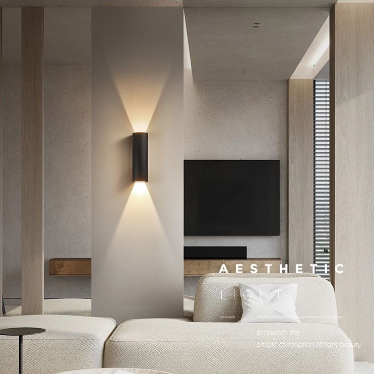 Luminaire de murs de cylindre de style moderne Lumière luminaire en aluminium Lights