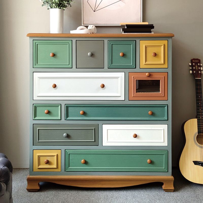 Coastal Birch Storage Chest Dresser Horizontal Storage Chest for Bedroom
