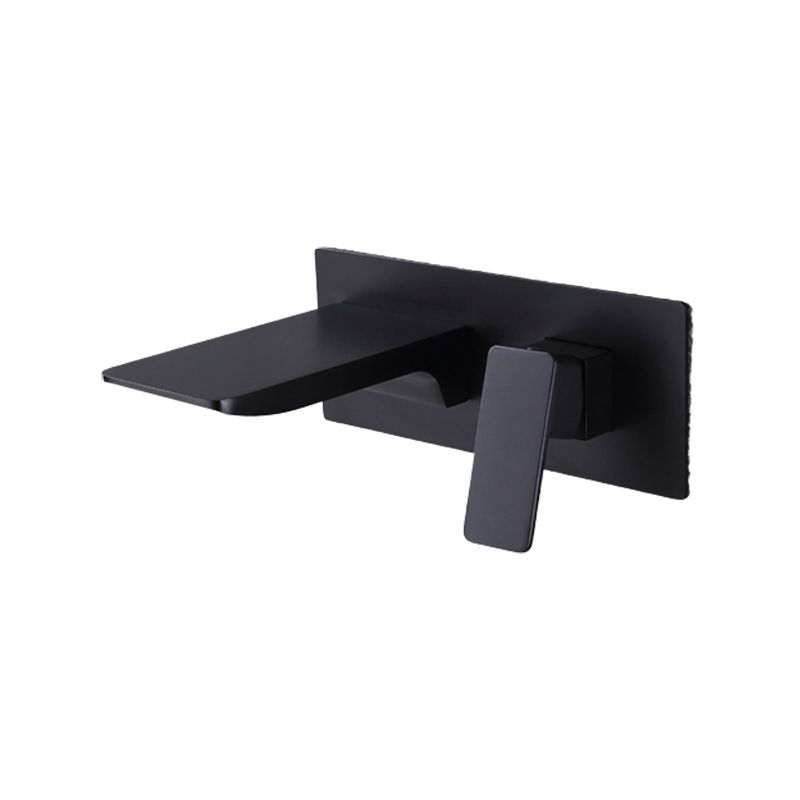 Contemporary Wall Mounted Metal Tub Filler One Handles Waterfall Tub Faucet Trim
