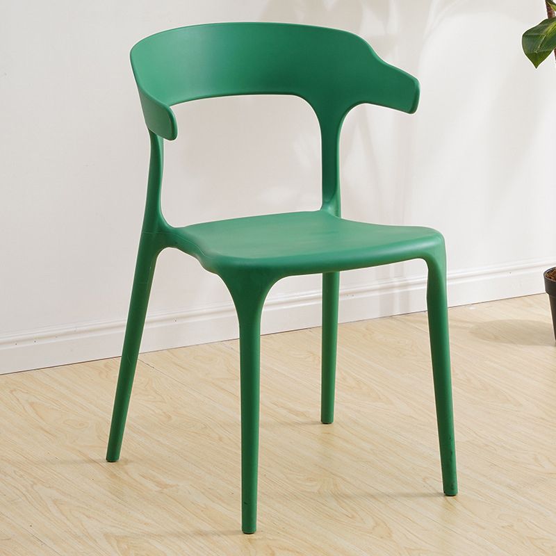 Glam Indoor-Outdoor Chair Stacking Dining Armless Side Chair