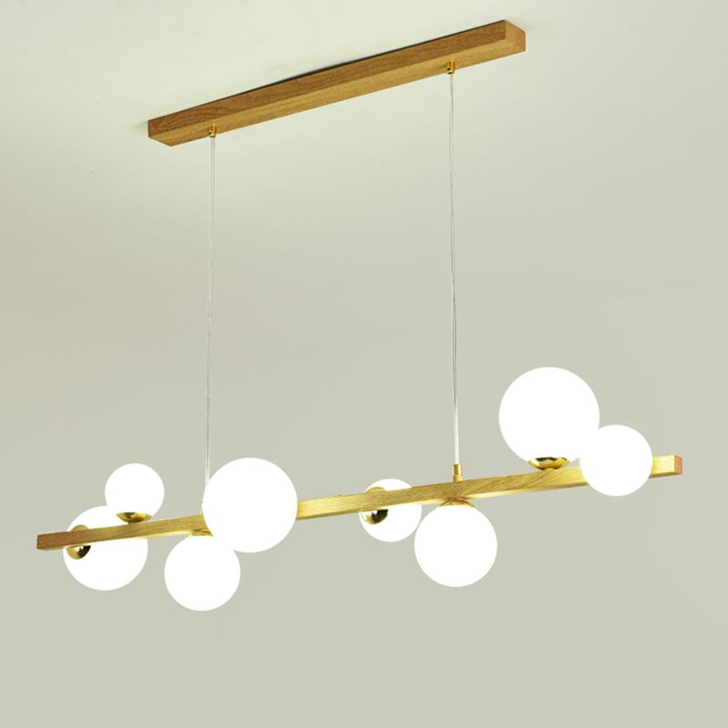 Luces contemporáneas de la isla de la esfera de la isla de la isla en marrón