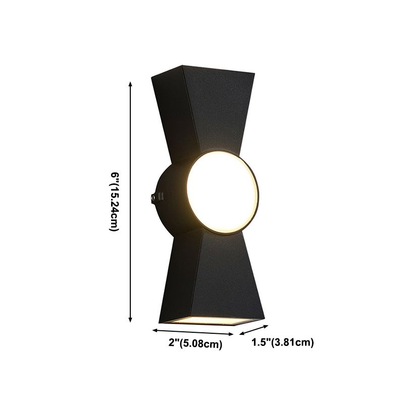 Contemporary Metal Wall Sconce Led 3 Light Wall-washer Light for Outdoor