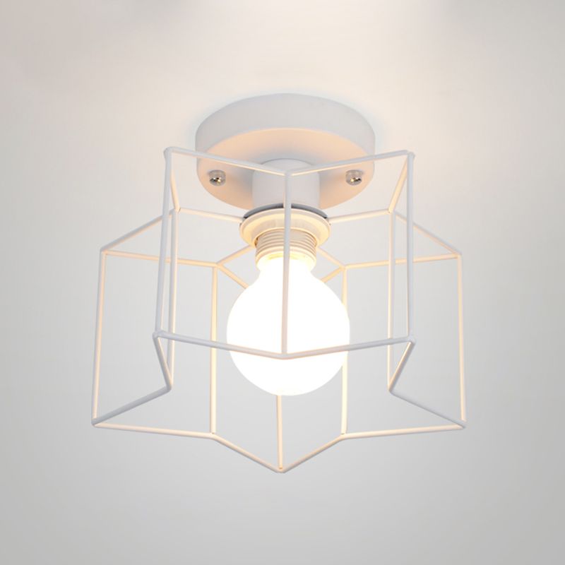 Star Metal Close to Ceiling Light Simple Ceiling Mounted Fixture