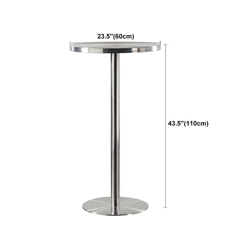 Industrial Round Bar Counter Table Metal Dining Table for Kitchen