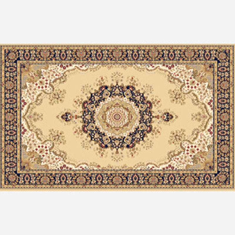 Shabby Chic Living Room Rug Tribal Print Area Rug Polyester Non-Slip Backing Area Carpet