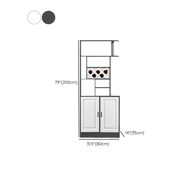 Modern Bar Pulls White and Gray Cabinets Included Wood Accent Cabinet