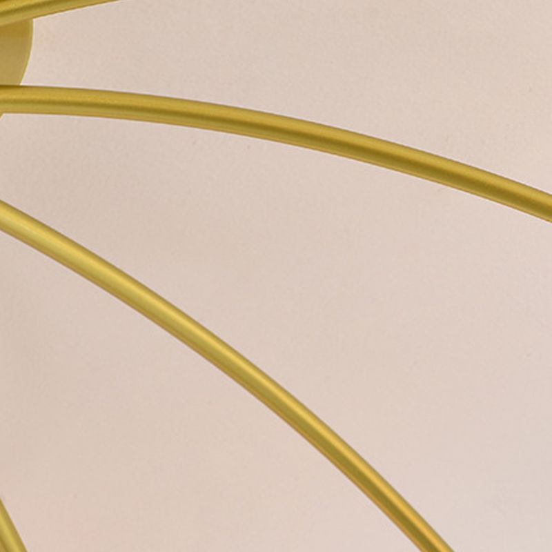 Lámpara de techo redondo de vidrio lámpara de montaje semi rasciquete led simple