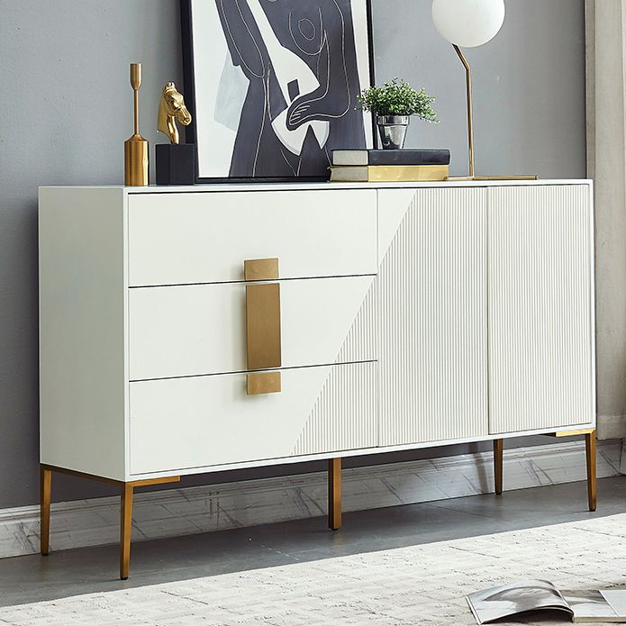 Glam Buffet Sideboard Birch Solid Wood Sideboard Table for Living Room
