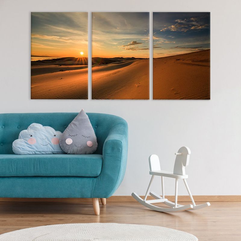Décoration murale de paysage géographique spécial, toile moderne de couleur claire pour salon