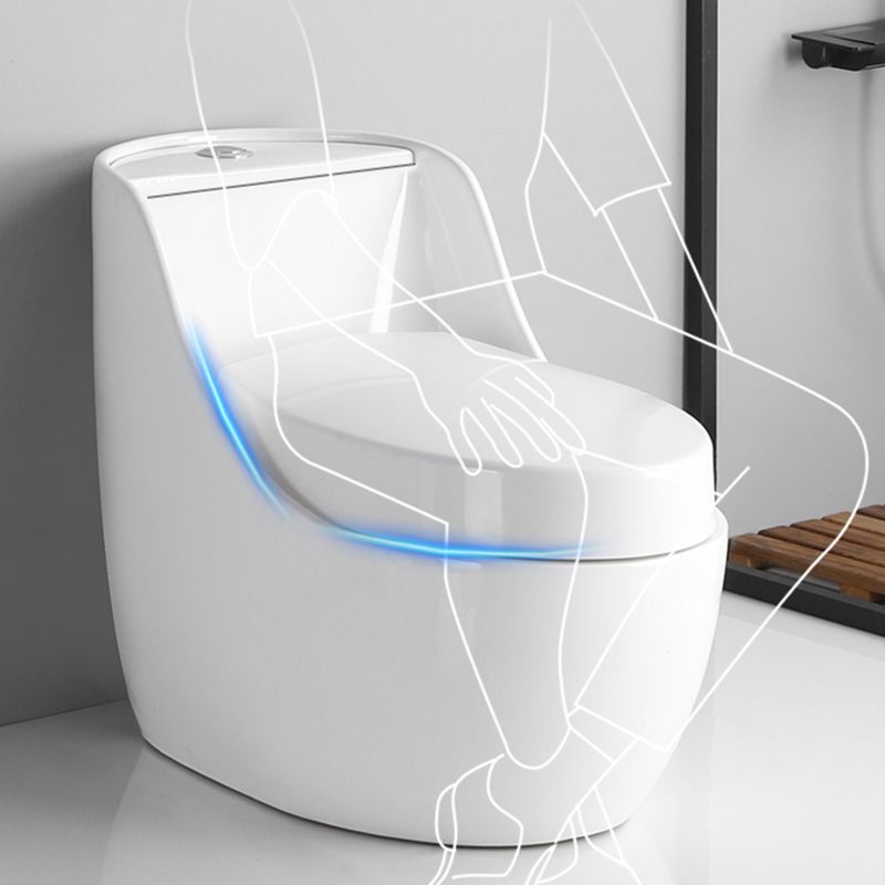 Contemporary Siphon Jet Toilet Bowl White Floor Mounted Urine Toilet for Washroom