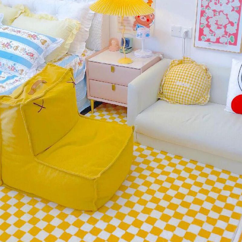 Lattice Rug Synthetic Modern Stain Resistant Backing Washable Rug for Home Decor