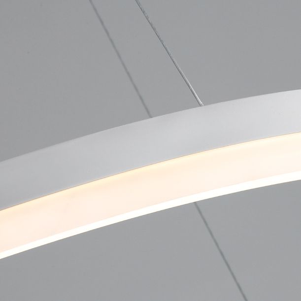 Curvas sin costuras Luz de colgante lámpara de lámpara contemporánea metal 1 luz