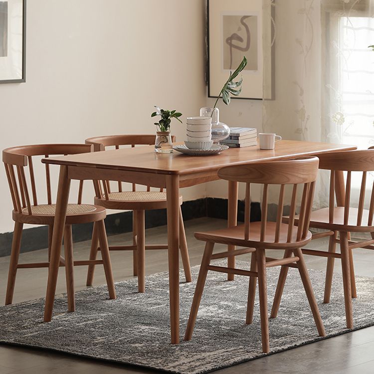 Sillas sin brazos de comedor de madera tradicional, sillas laterales traseras Windsor para uso doméstico