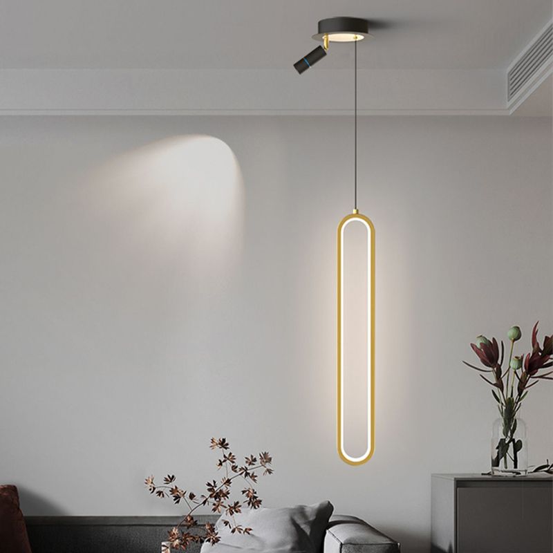 Eigentijdse stijl lineaire vorm hanglampen metaal 2 lichthangende lampen