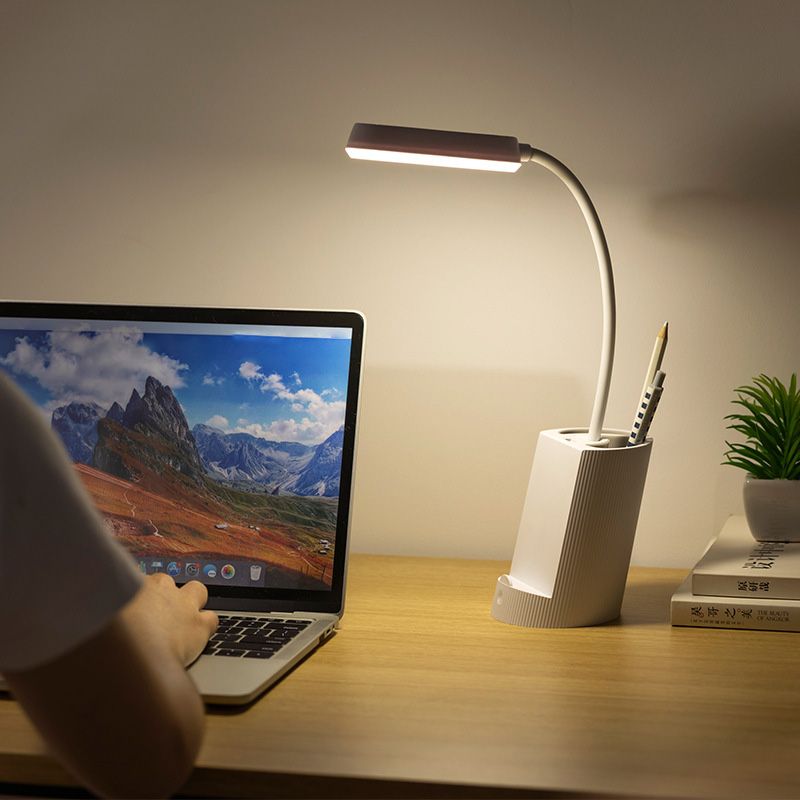 Lampe de table légère de table moderne avec port USB Plastique 1 lampe de table légère