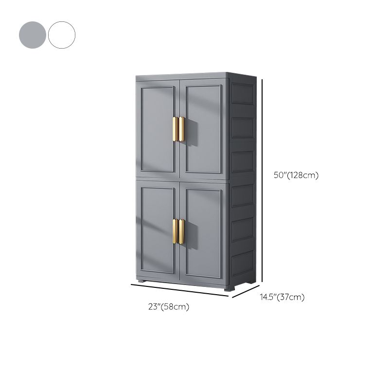 Hinged Wardrobe Cabinet Modern Plastic Storage Cabinet for Bedroom