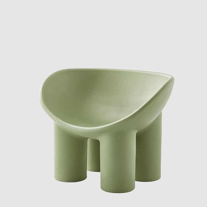 22.44" W √ó 32.68" L √ó 24.80" H Slipper Chair Armless Accent Chair with Basic Four Leg