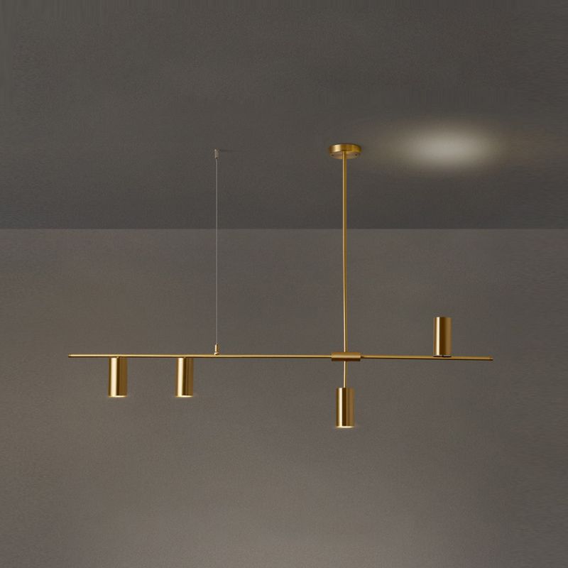 Modern Dining Chandelier Light Cylindrical Shade Pendant Light Fixture for Dining Room