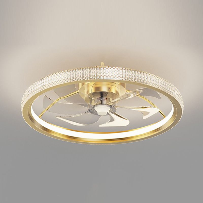 Éclair de ventilateur de plafond de style moderne Éclairage de ventilateur de plafond en métal pour chambre à coucher