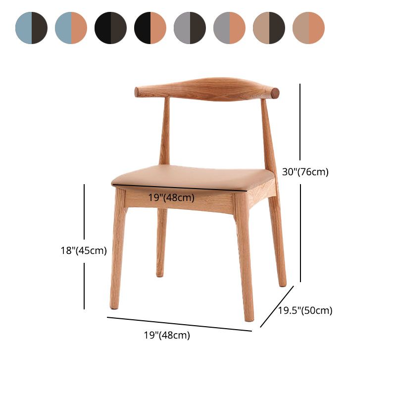 Silla lateral de comedor de madera industrial Silla de comedor con respaldo abierto para restaurante