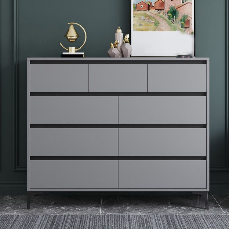 Contemporary Horizontal Double Dresser Wood Storage Chest Dresser for Bedroom
