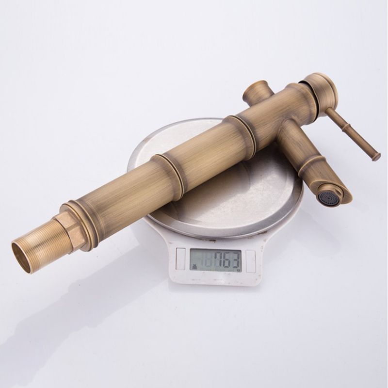 Farmhouse Vessel Faucet Brass Lever Handles Waterfall Spout Lavatory Faucet