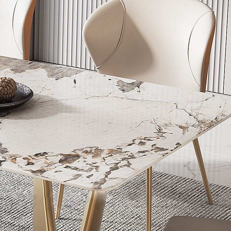 Luxury Sintered Stone Dining Set Rectangle 1/4/5/7 Pieces Dining Room Table Set