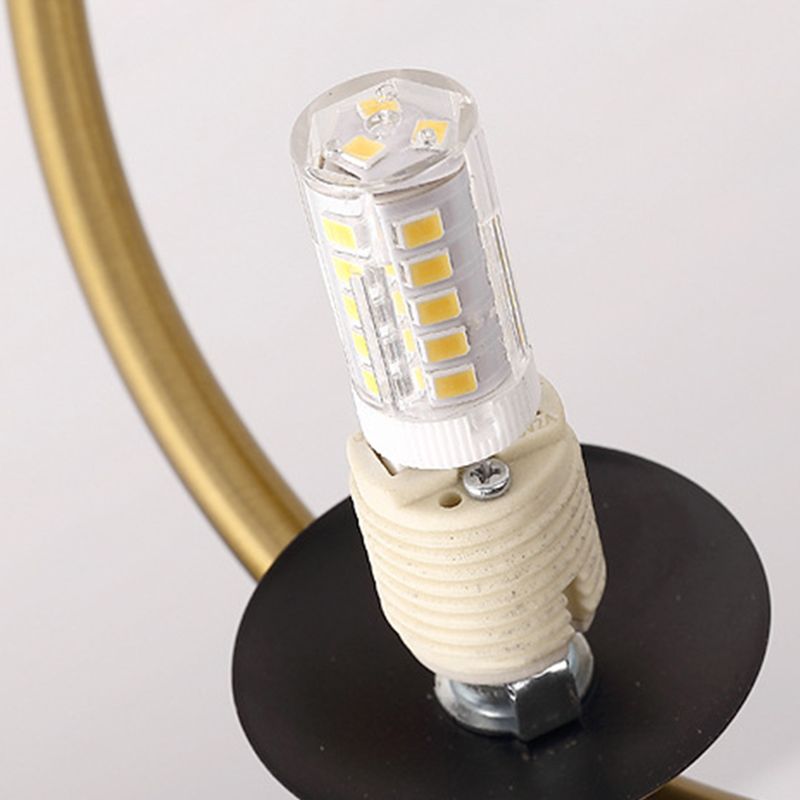 Moderno - Style Semiflush Mount Lighting White Circle Massimale Montato Fixture con vetro Shade
