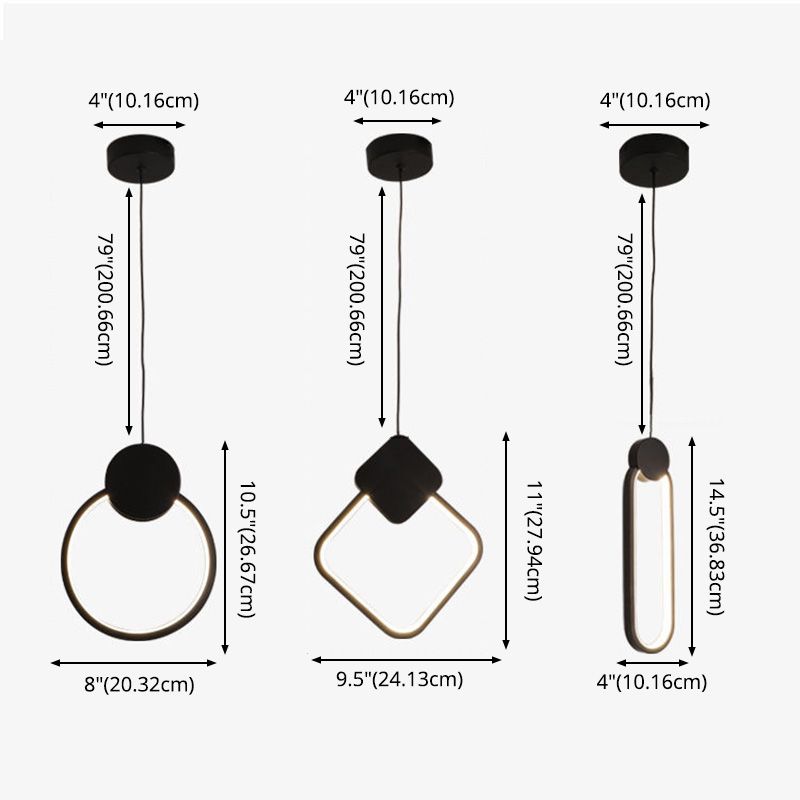 Simple Contemporary Single Head Pendant LED Pendant  for Bar Study Room