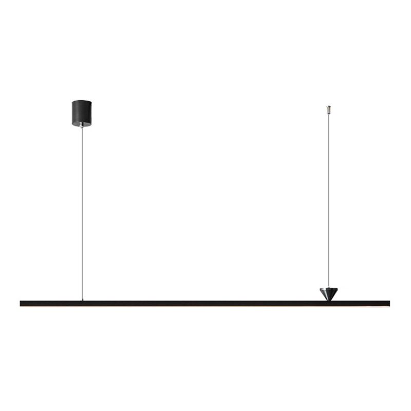 Linear Shape Island Pendant Contemporary Style Metal Single Light Hanging Island Light