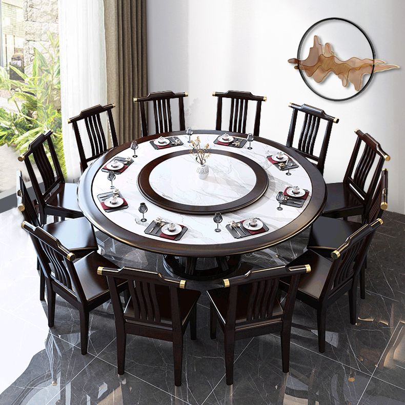 Rubberwood Frame Dinette Table Traditional Round Indoor Dining Table