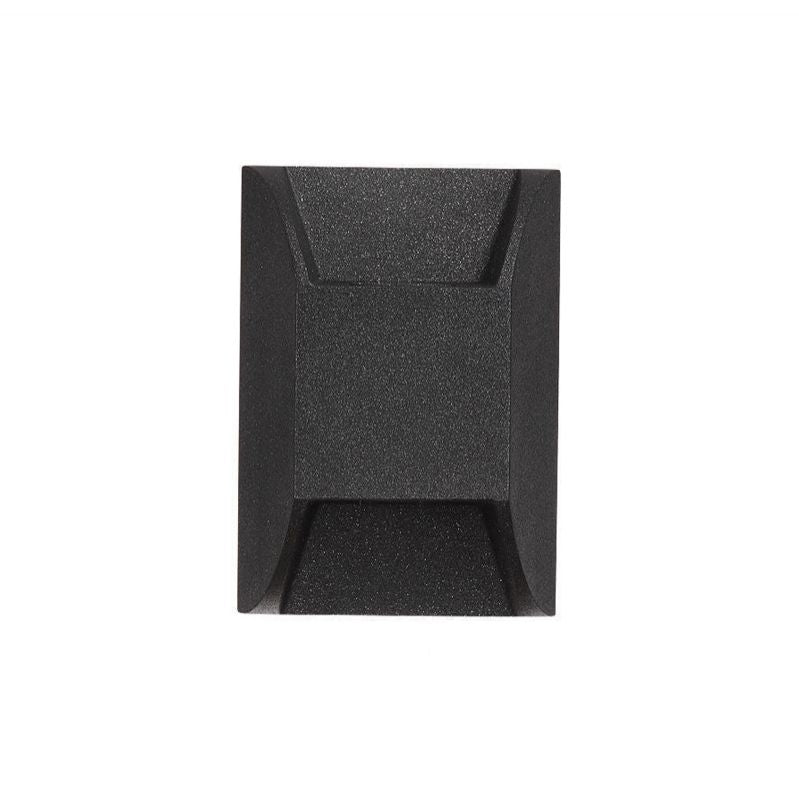 Geometric Shape Wall Lamp Modern Style Metal 2 Lights Wall Light in Black