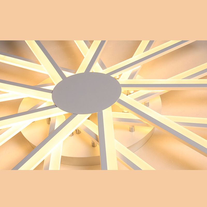 Luz de techo semi empotrada de acrílico cruzado Luz LED de techo montada semi empotrada blanca moderna
