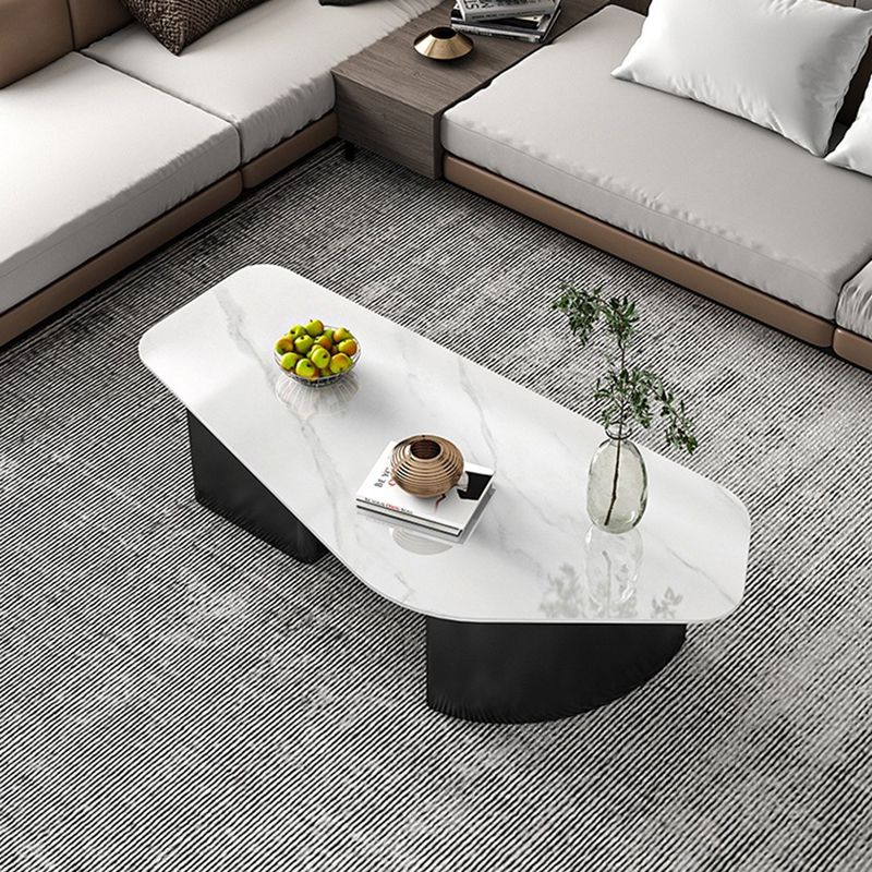 Contemporary Slate Geometric Coffee Table Standard 1 Coffee Table with Storage