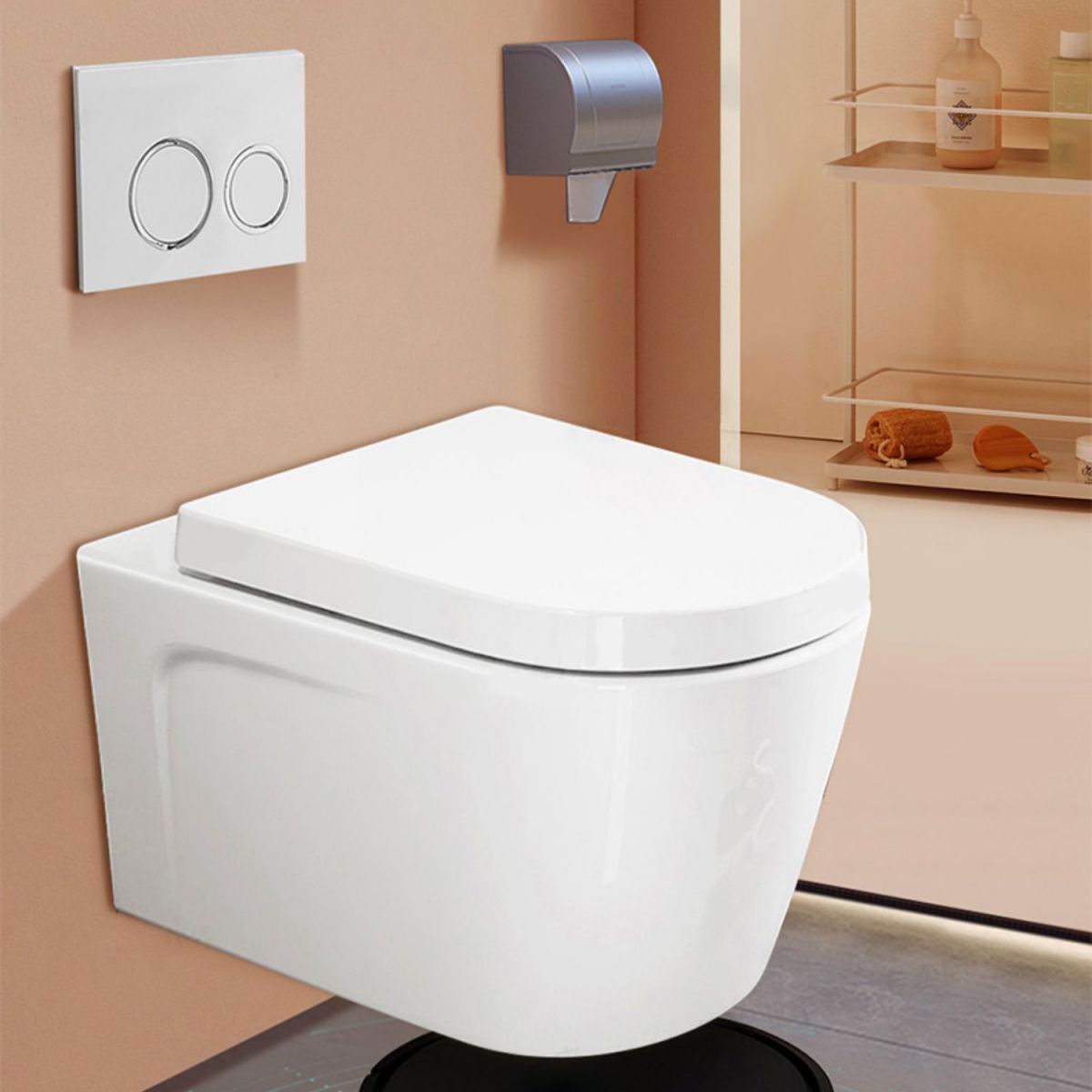 Contemporary Toilet Bowl One Piece Toilet Wall Mount Porcelain Flush Toilet