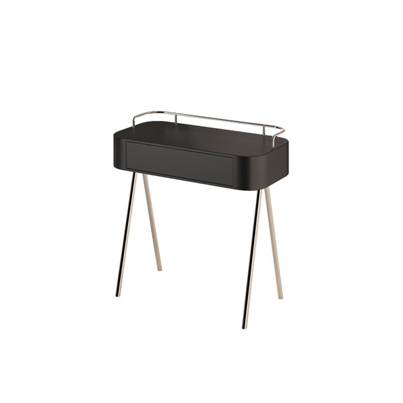 Wooden Contemporary Makeup Vanity Desk Table With Drawer in Black