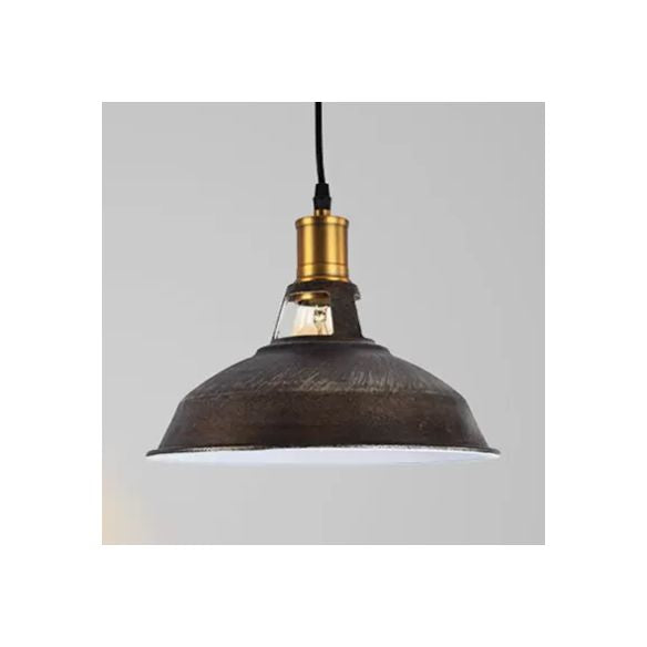 Rame rustico/beige/ruggine/grigio fienile illuminazione a sospensione in stile ferro da casa 1 ristorante leggero lampada a soffitto