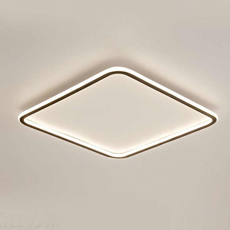 Square Flush Ceiling Light Minimalist LED Metal Close to Ceiling Lamp