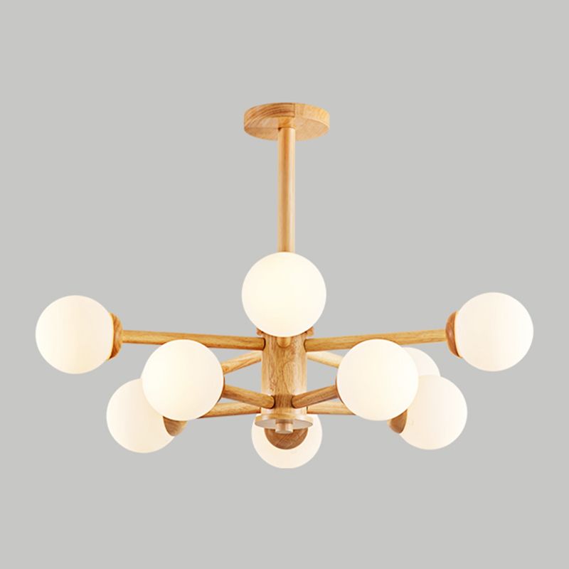 Multi-Light Chandelier Light Fixture Modern Style Ball Shape Glass Pendant Lamp