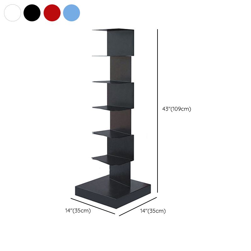 Contemporary Steel Bookshelf Geometric Shelf Bookcase for Study Room