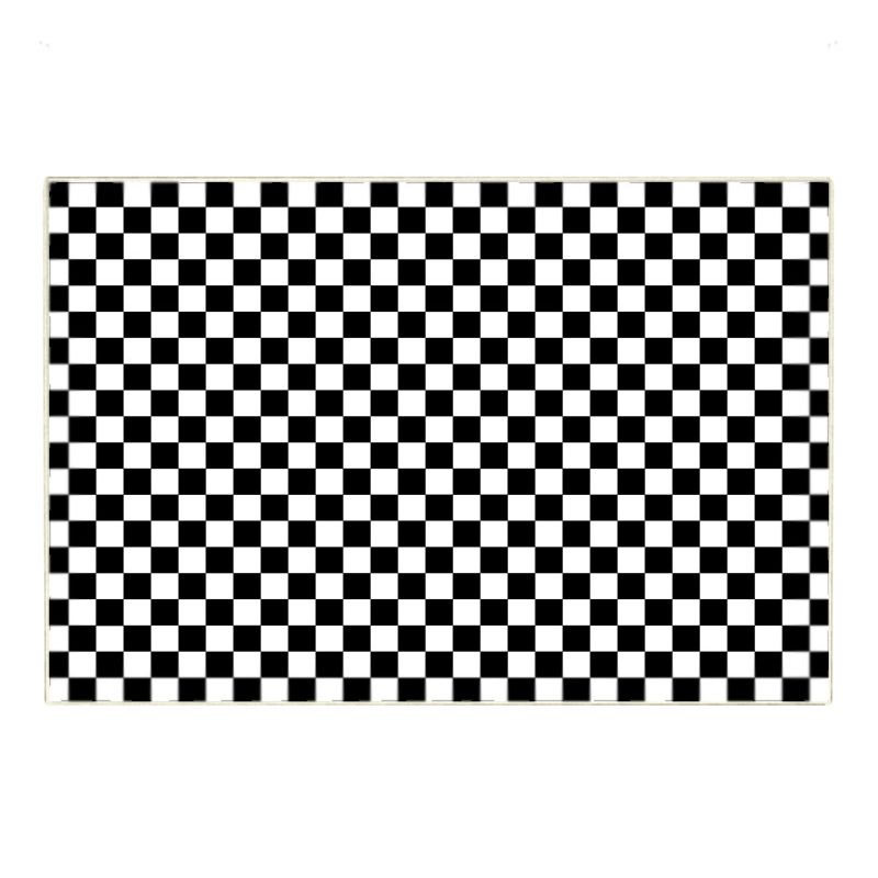 Apricot Square Pattern Rug Polyester Modern Rug Washable Rug for Living Room