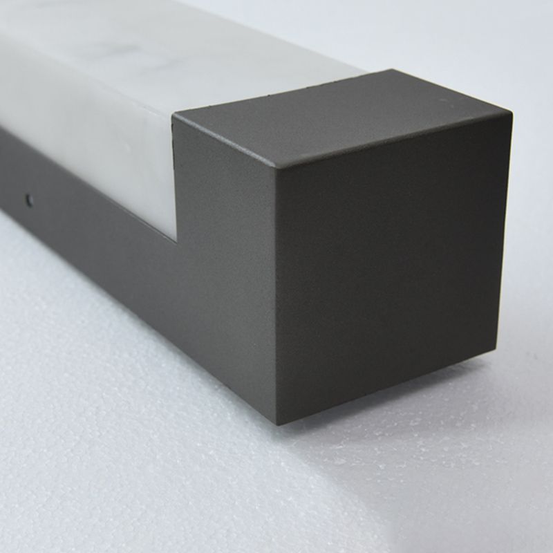 Rectangle Shade Wall Sconce Contemporary Outdoor Wall Light Fixture for Courtyard