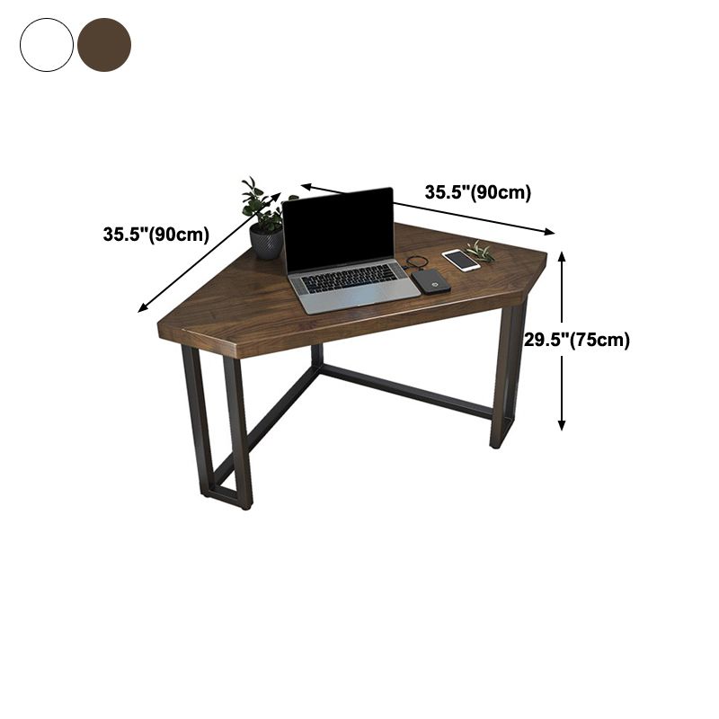 Modern Style Office Desk Solid Wood Home Use Desk with Metal Legs