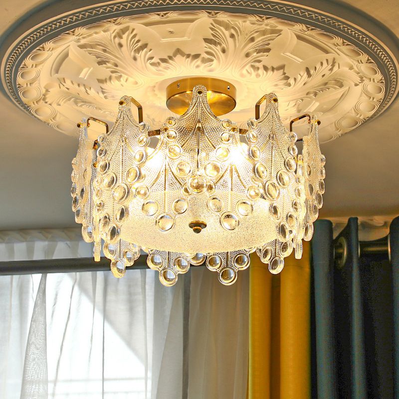 Nordic Glass Ceiling Light Simple Flush Mount Light Fixture for Sitting Room
